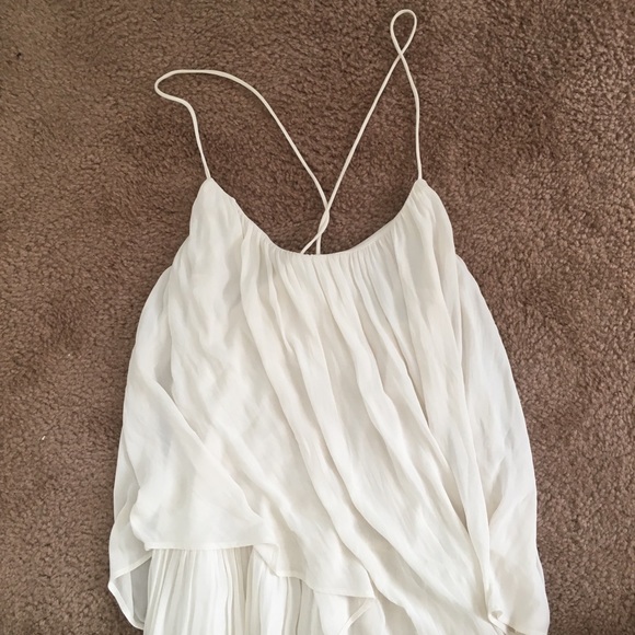 Zara White Ruffle Maxi Dress - Picture 4 of 5